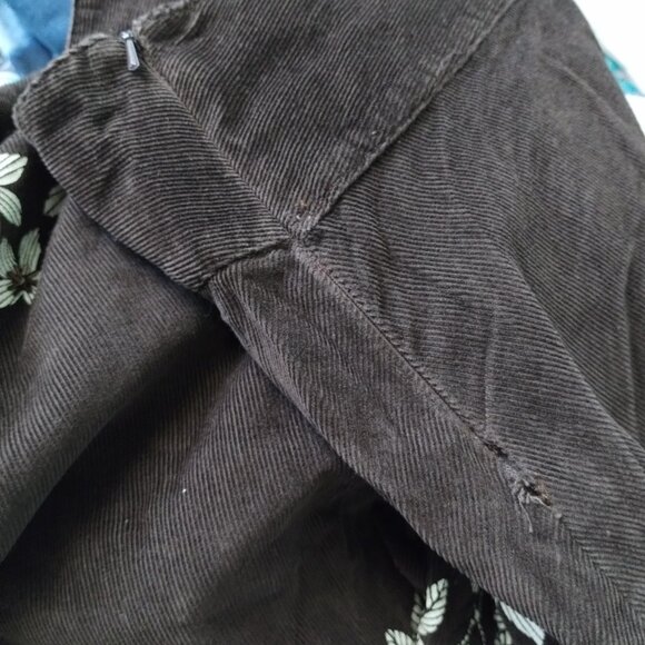 Talbots Brown Beaded Corduroy Skirt - Picture 10 of 12